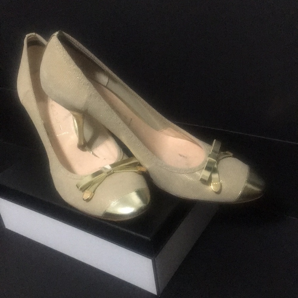Casadei- Metallic Blade Stilletto Oro Heels